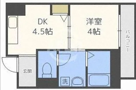 メビウス難波WESTレジデンス【8階】の間取り