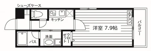 クレドール西陣大宮【2階】の間取り