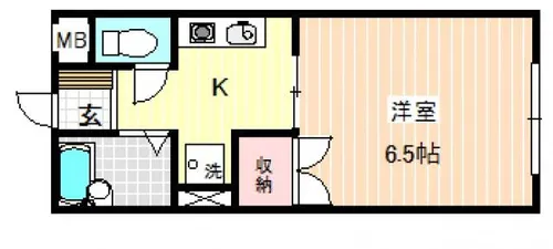 シャイニーSHIBATAⅠ【102号室】の間取り