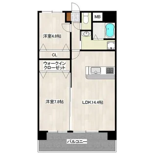 リラス福岡東【703号室】の間取り