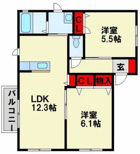 メゾン青葉台 D棟【201号室】の間取り