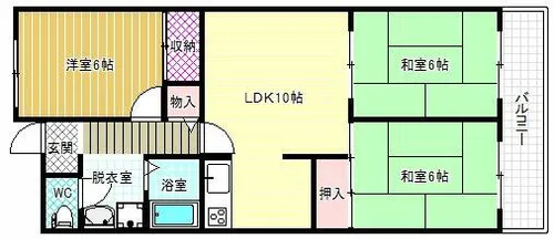 エトワール尾谷【1階】の間取り