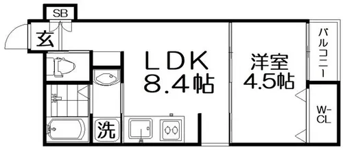 Leggero牧野【101号室】の間取り