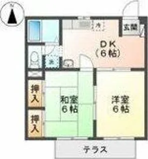 ニューシティ丸山A・B【2階】の間取り