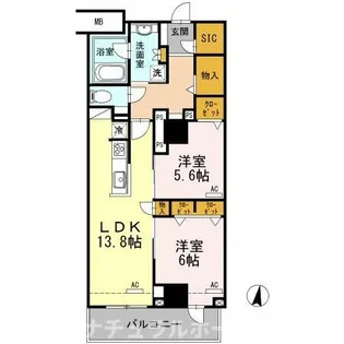 セントラルレジデンス【8階】の間取り