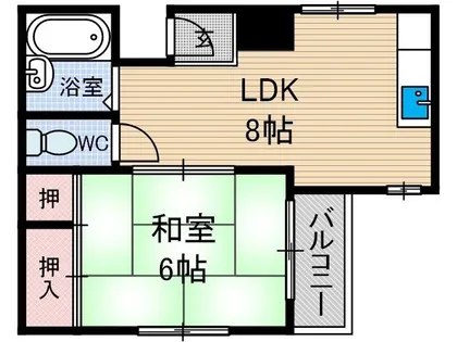ハイツ寿里庵【202号室】の間取り
