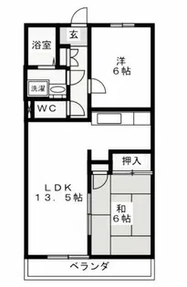 ウエストヒルズMARUKA【4階】の間取り
