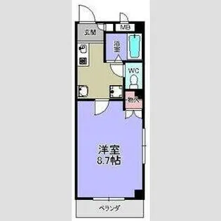 シャトル ピーチ【2階】の間取り