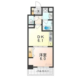 CAVANA九条烏丸【7階】の間取り
