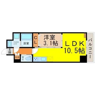 アンジュ栄【5階】の間取り