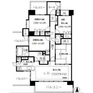 aLATO白壁東【6階】の間取り