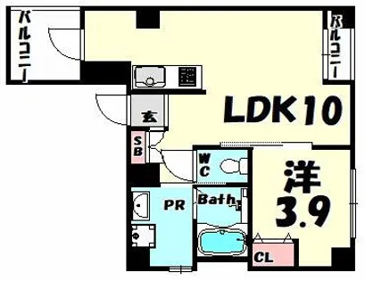 SDグランツ神戸西元町【5階】の間取り