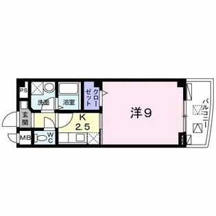 インプレスコート酒蔵通【2階】の間取り