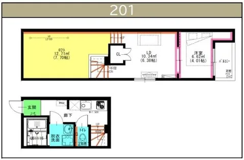 RadIAnce名城公園 N棟【2階】の間取り