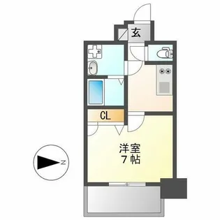 エスリード大須観音プリモ【410号室】の間取り