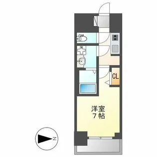 S-RESIDENCE上前津駅前【808号室】の間取り
