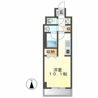 ノヴェル新栄【501号室】の間取り