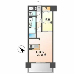 Primal千種luno(旧GRANDUKE新栄luno)【506号室】の間取り