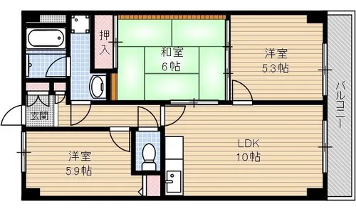 グレーシア大西【3階】の間取り