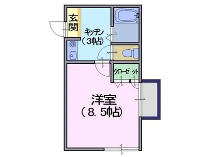 サウスクレスト1号館【2階】の間取り