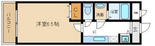 シャンティー泉佐野【2階】の間取り