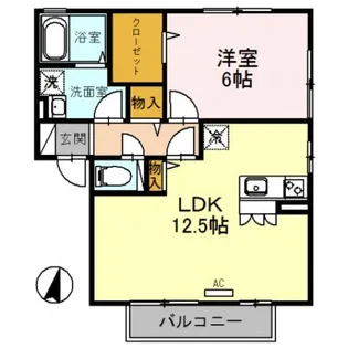 カーサアルペジオB棟【102号室】の間取り