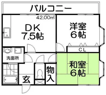 男山オークマンション【4階】の間取り