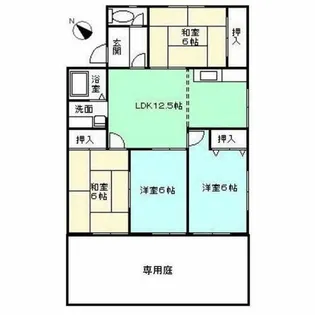 セジュール今川【101号室】の間取り
