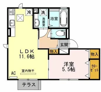 神戸6番館【1階】の間取り