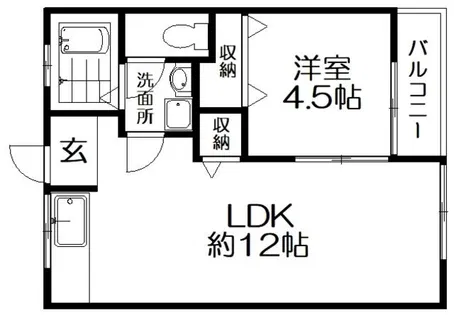 MAYUMIハイツ3番館【1階】の間取り