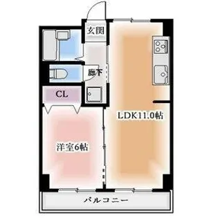 コーポヒョーカ【3階】の間取り