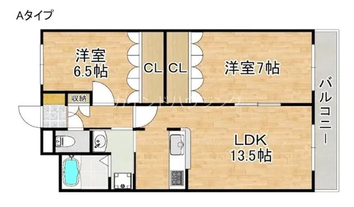 サウス23【1階】の間取り