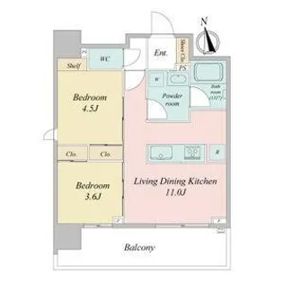 デュオフラッツ今池フレナ【201号室】の間取り