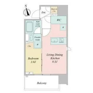 デュオフラッツ今池フレナ【403号室】の間取り