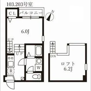 ハーモニーテラス木之免町Ⅱ【2階】の間取り