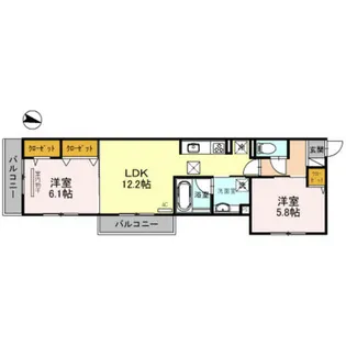 brillante鳥居本【2階】の間取り