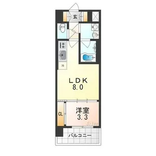 スプランディッドあびこ駅前DUE【4階】の間取り