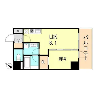 ブエナビスタ神戸駅前【4階】の間取り