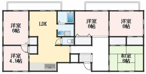 大阪府堺市西区草部【アパート】の間取り
