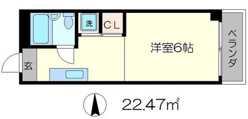 ランドハウス洛北【2階】の間取り