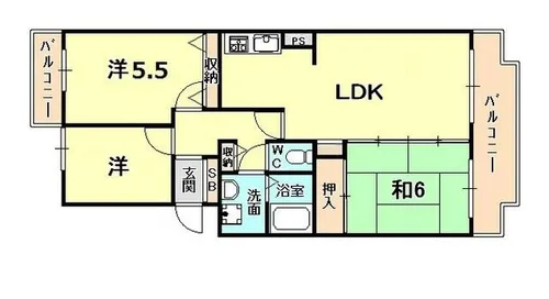 コンフォール広田【1階】の間取り