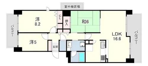 RICウエストコート7番街5番館【4階】の間取り