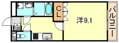 パレスシーサイド【1階】の間取り