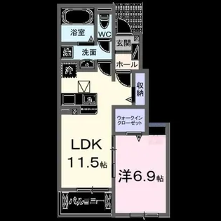 La Casa Mia Uno【1階】の間取り