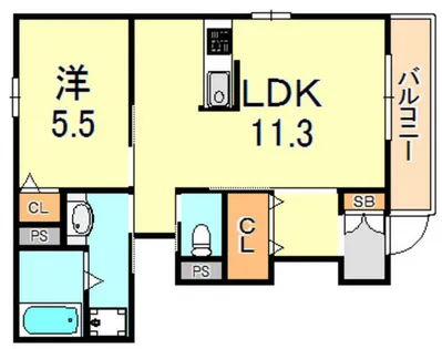トゥルーハート【1階】の間取り