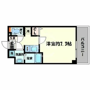 プレサンス谷町リーベ【6階】の間取り