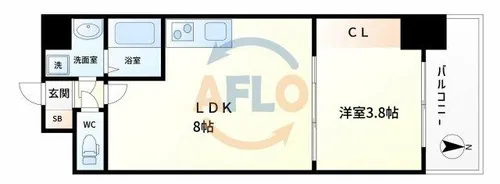 1LDKの間取り画像