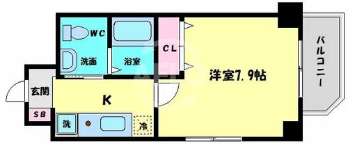 エスリード北浜【7階】の間取り