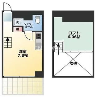 是空NAMBA NISHI【803号室】の間取り