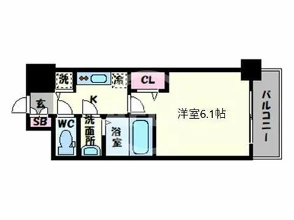 プレサンス心斎橋ブライト【4階】の間取り